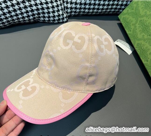 Best Price Gucci Jumbo GG Baseball Hat 1206 Pink 2023