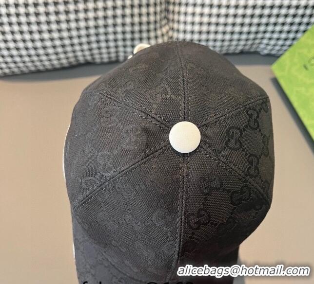 Best Product Gucci GG Baseball Hat with Siganture 1206 Black 2023