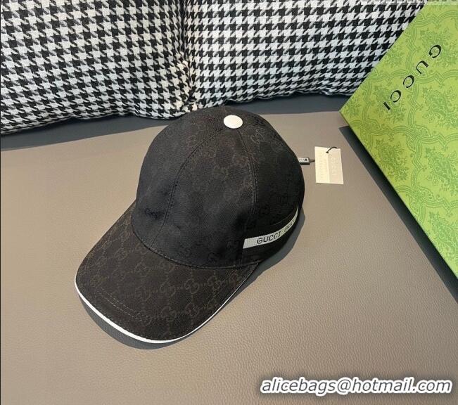 Best Product Gucci GG Baseball Hat with Siganture 1206 Black 2023