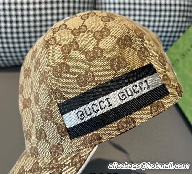 Good Looking Gucci GG Baseball Hat with Siganture 1206 Beige 2023