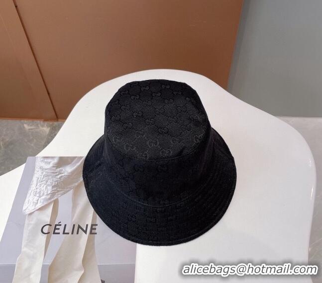 Low Cost Gucci GG Reversible Bucket Hat 0112 Black 2024