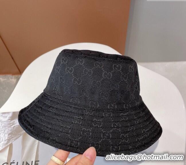 Low Cost Gucci GG Reversible Bucket Hat 0112 Black 2024