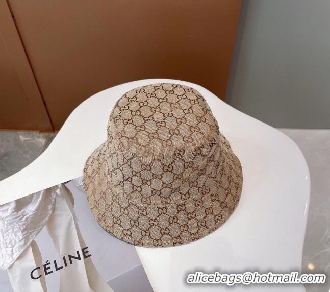 Best Grade Gucci GG Reversible Bucket Hat 0112 Beige 2024