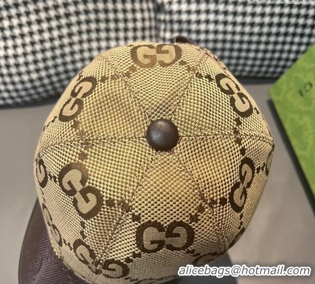 Chic Discount Gucci Jumbo GG Baseball hat 0301 Yellow/Brown 2024