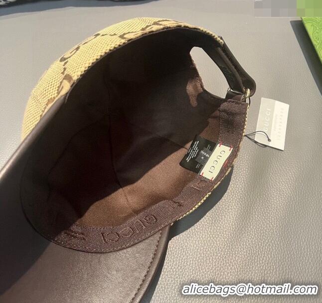 Chic Discount Gucci Jumbo GG Baseball hat 0301 Yellow/Brown 2024