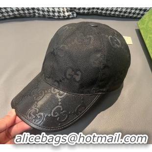 Buy Inexpensive Gucci Jumbo GG Baseball Hat 0301 Black 2024