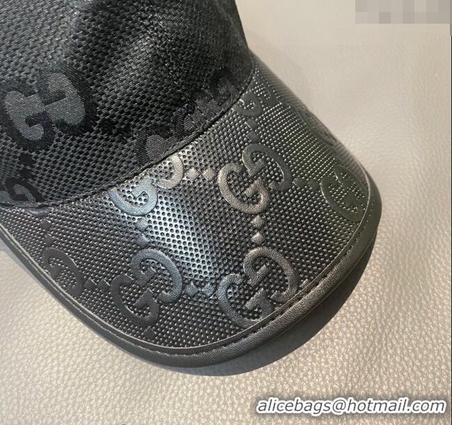 Buy Inexpensive Gucci Jumbo GG Baseball Hat 0301 Black 2024