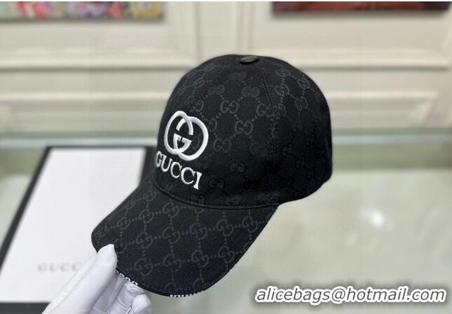 Buy Fashionable Gucci GG Canvas Baseball hat with Interlocking G 0301 Black 2024 