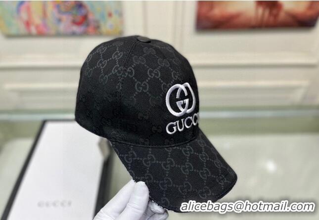 Buy Fashionable Gucci GG Canvas Baseball hat with Interlocking G 0301 Black 2024 