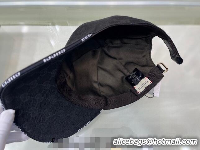 Buy Fashionable Gucci GG Canvas Baseball hat with Interlocking G 0301 Black 2024 