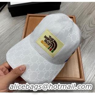 Grade Quality The North Face x Gucci Baseball Hat 0301 White 2024