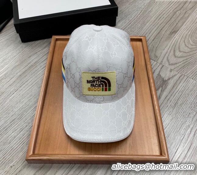 Grade Quality The North Face x Gucci Baseball Hat 0301 White 2024