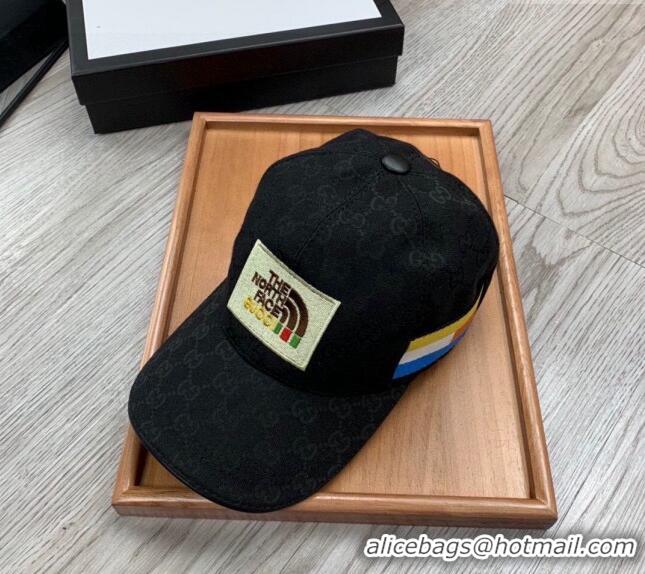 Popular Style The North Face x Gucci Baseball Hat 0301 Black 2024