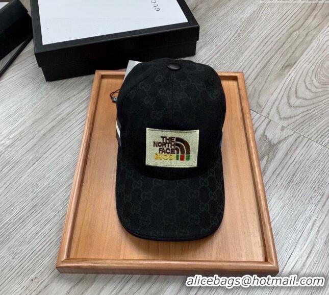 Popular Style The North Face x Gucci Baseball Hat 0301 Black 2024