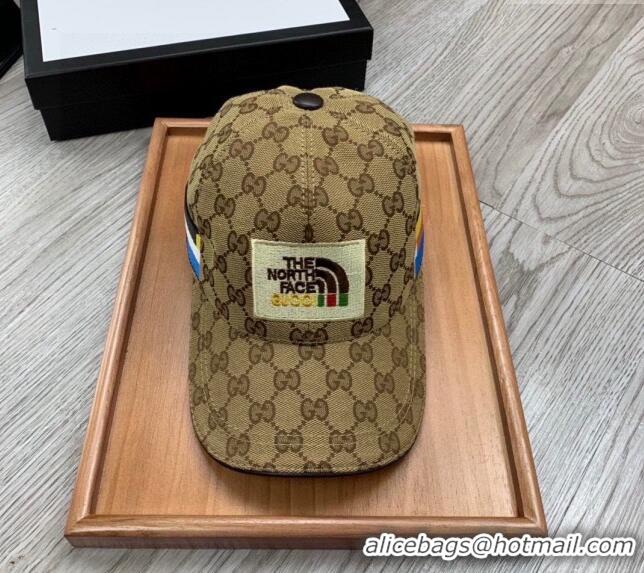 New Cheap The North Face x Gucci Baseball Hat 0301 Camel 2024