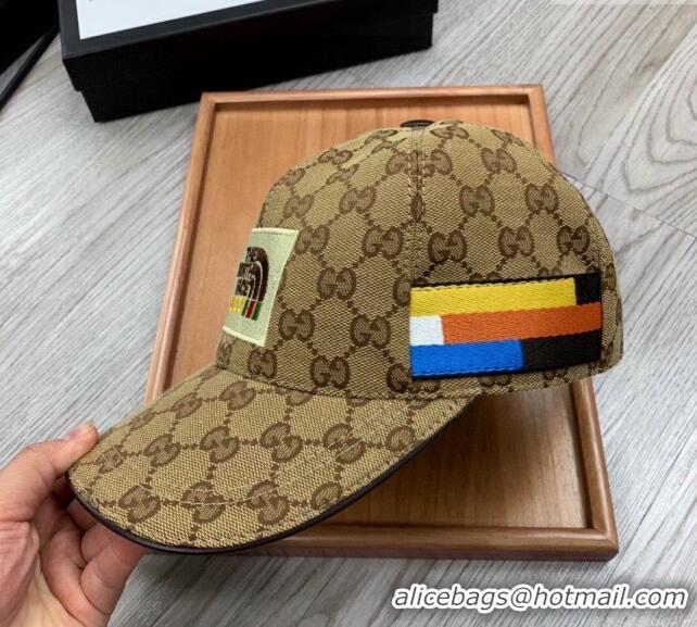 New Cheap The North Face x Gucci Baseball Hat 0301 Camel 2024