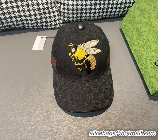 Buy Cheap Gucci GG Canvas Baseball Hat with Bears 3016 Black 2024