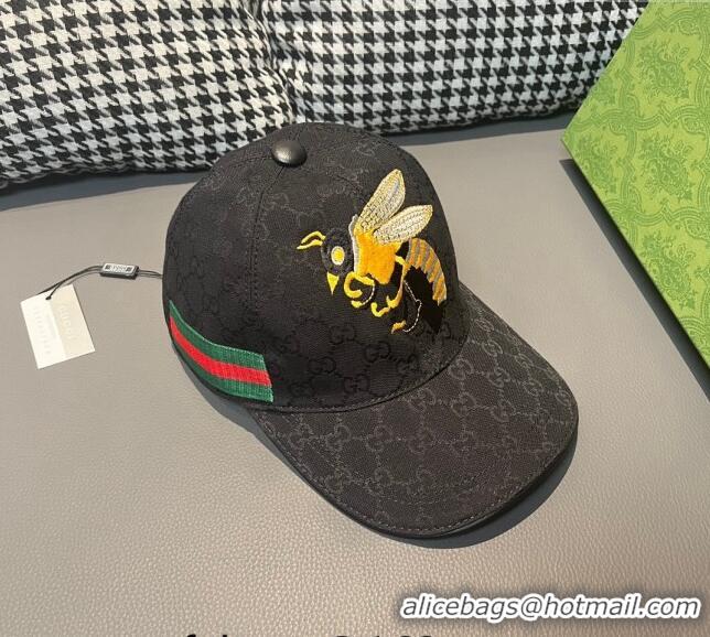 Buy Cheap Gucci GG Canvas Baseball Hat with Bears 3016 Black 2024