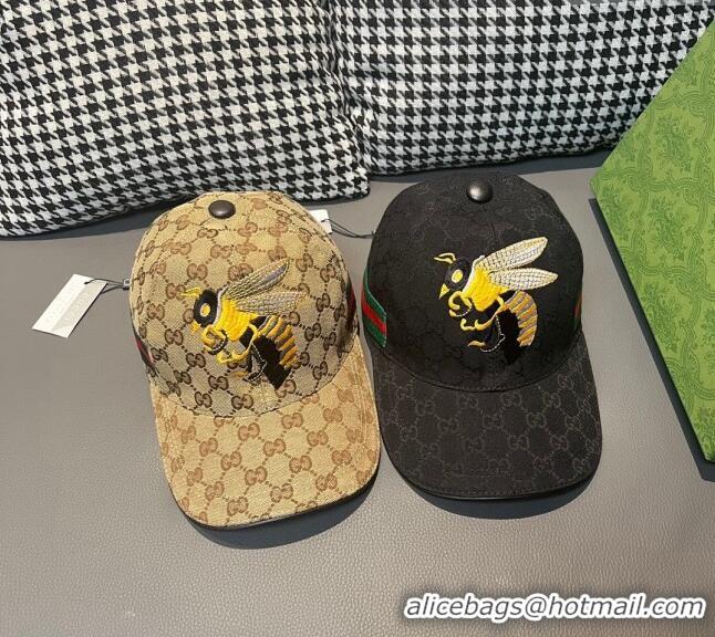 Hot Sell Cheap Gucci GG Canvas Baseball Hat with Bears 3016 Beige 2024