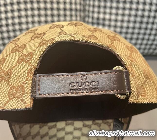 Hot Sell Cheap Gucci GG Canvas Baseball Hat with Bears 3016 Beige 2024