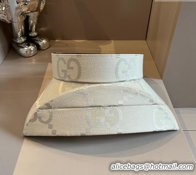 Best Price Gucci Maxi GG Canvas Visor Hat 0403 Light Beige 2024