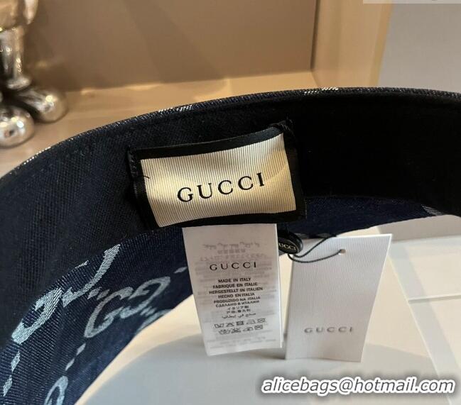 Traditional Specials Gucci Maxi GG Canvas Visor Hat 0403 Denim Blue 2024 