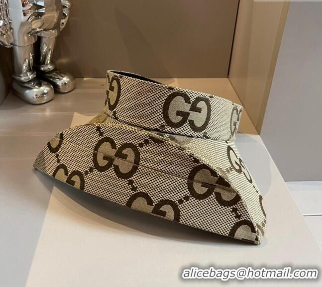 Trendy Design Gucci Maxi GG Canvas Visor Hat 0403 Camel 2024