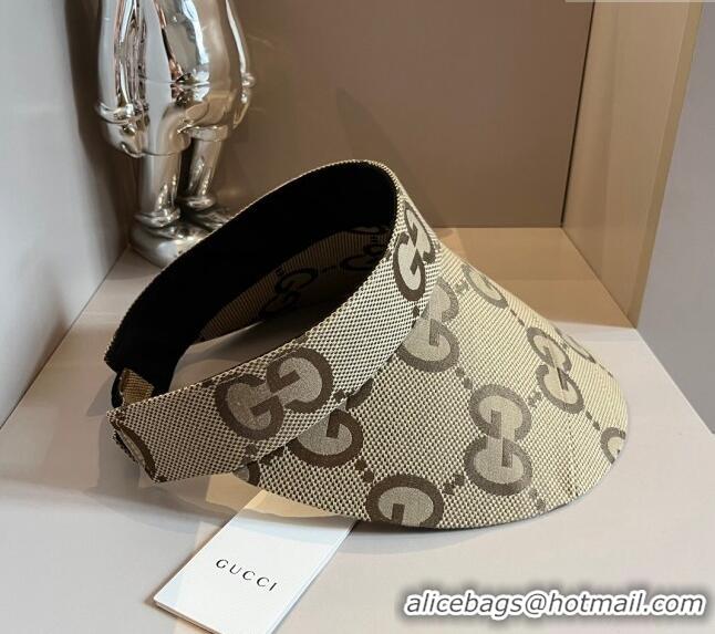 Trendy Design Gucci Maxi GG Canvas Visor Hat 0403 Camel 2024