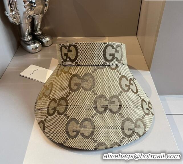 Trendy Design Gucci Maxi GG Canvas Visor Hat 0403 Camel 2024