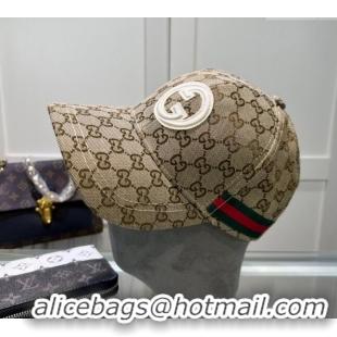 Best Price Gucci GG Canvas Baseball Hat with Interlocking G 040301 Beige 2024