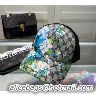 Buy Cheap Gucci GG Canvas and Mesh Baseball Hat with Flora 040301 Grey 2024