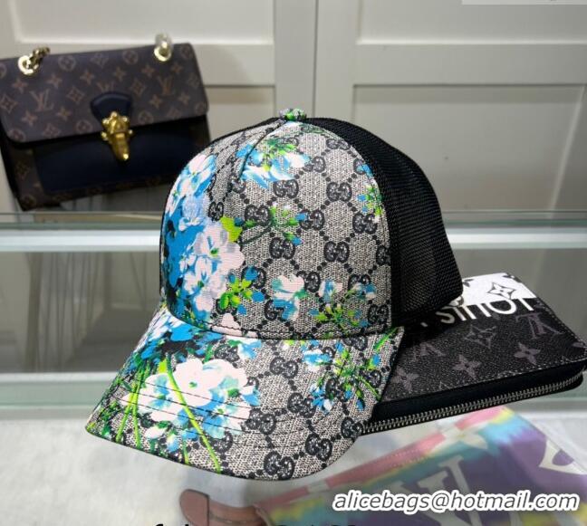 Buy Cheap Gucci GG Canvas and Mesh Baseball Hat with Flora 040301 Grey 2024