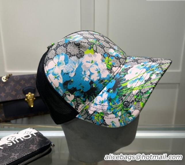 Buy Cheap Gucci GG Canvas and Mesh Baseball Hat with Flora 040301 Grey 2024