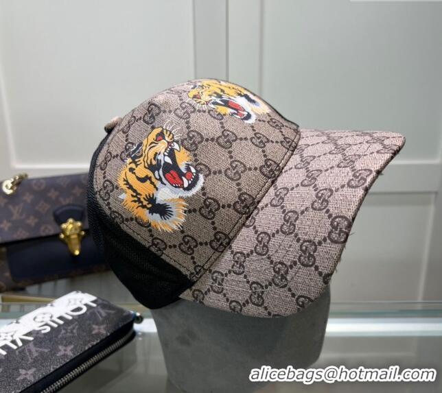 Buy Classic Gucci GG Canvas Baseball Hat with Kingsnake Print 040301 Black 2024