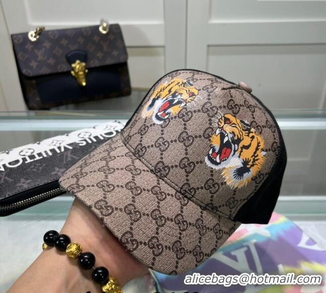 Buy Classic Gucci GG Canvas Baseball Hat with Kingsnake Print 040301 Black 2024