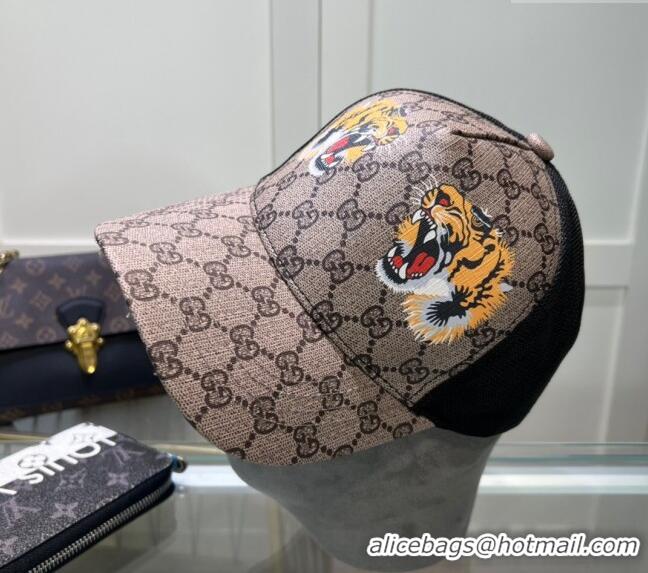 Buy Classic Gucci GG Canvas Baseball Hat with Kingsnake Print 040301 Black 2024