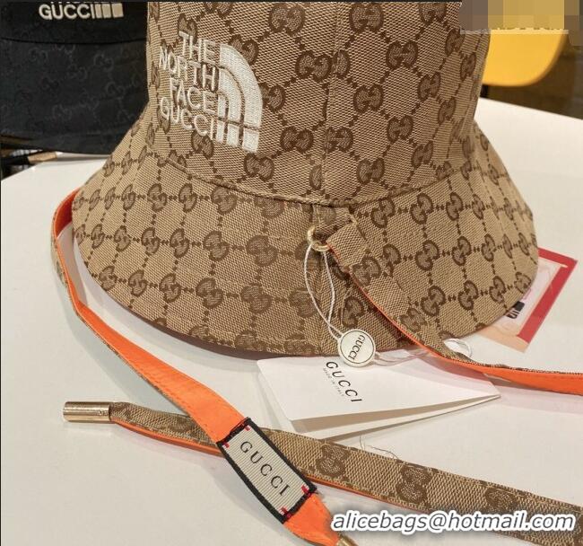 New Cheap The North Face x Gucci Baseball Hat 0403 Beige/Orange 2024