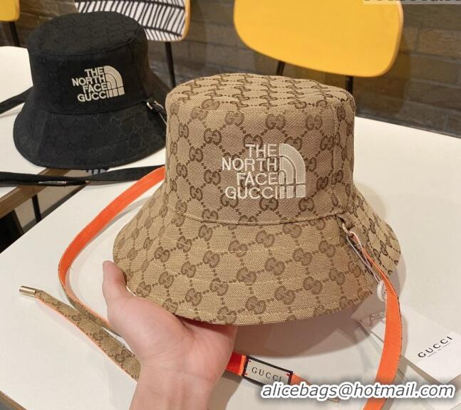 New Cheap The North Face x Gucci Baseball Hat 0403 Beige/Orange 2024