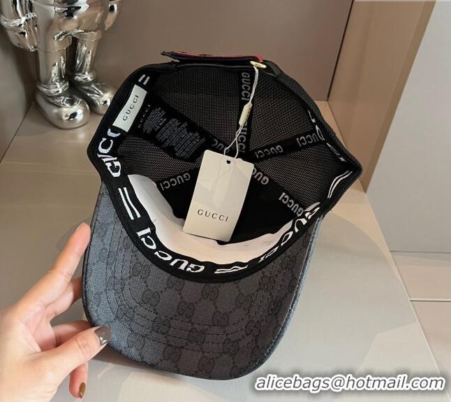 Sumptuous Gucci GG Canvas Baseball Hat with Tiger 040302 Black 2024