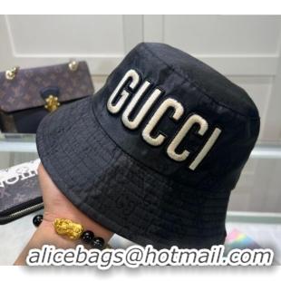 Market Sells Gucci Shiny GG Bucket hat with Maxi GUCCI 0513 Black 2024