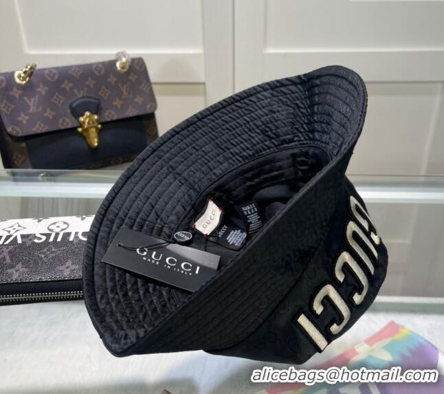 Market Sells Gucci Shiny GG Bucket hat with Maxi GUCCI 0513 Black 2024