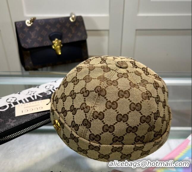 Luxury Discount Gucci GG Canvas Hat 051302 Beige 2024