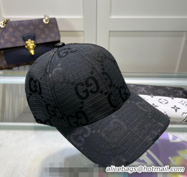 Low Cost Gucci Maxi GG Canvas Baseball Hat 051302 Black 2024