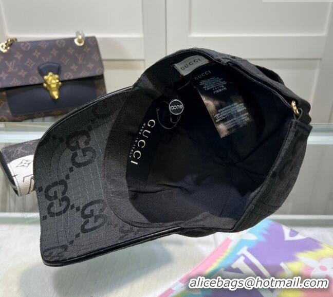 Low Cost Gucci Maxi GG Canvas Baseball Hat 051302 Black 2024