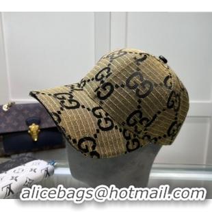 Reasonable Price Gucci Maxi GG Canvas Baseball Hat 051302 Yellow 2024