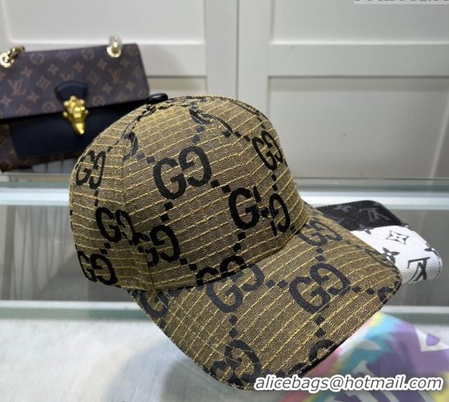 Reasonable Price Gucci Maxi GG Canvas Baseball Hat 051302 Yellow 2024