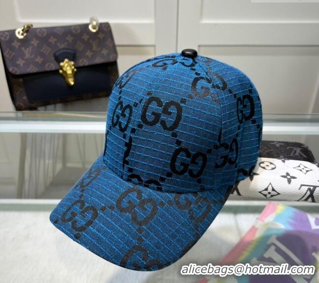 Luxurious Cheap Gucci Maxi GG Canvas Baseball Hat 051302 Blue 2024