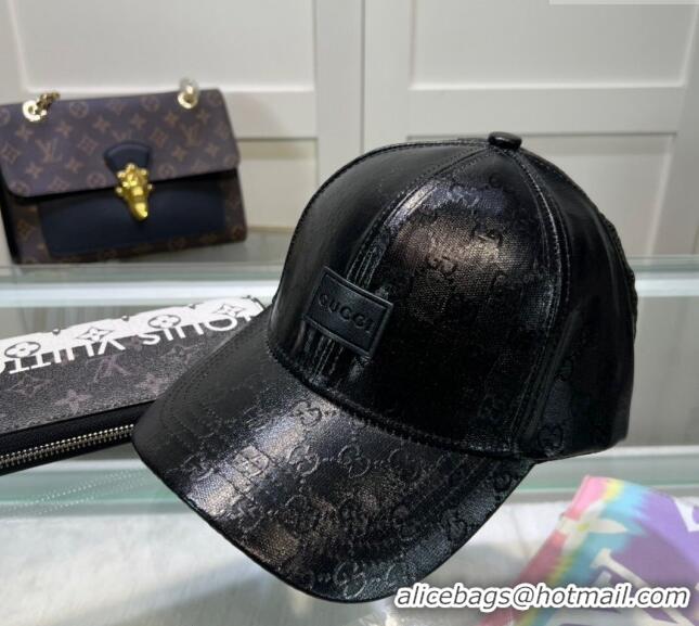 Good Taste Gucci GG Crystal Canvas Baseball Hat 0513 Black 2024