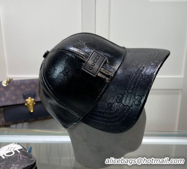 Good Taste Gucci GG Crystal Canvas Baseball Hat 0513 Black 2024