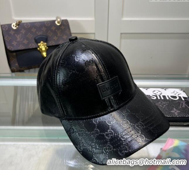 Good Taste Gucci GG Crystal Canvas Baseball Hat 0513 Black 2024